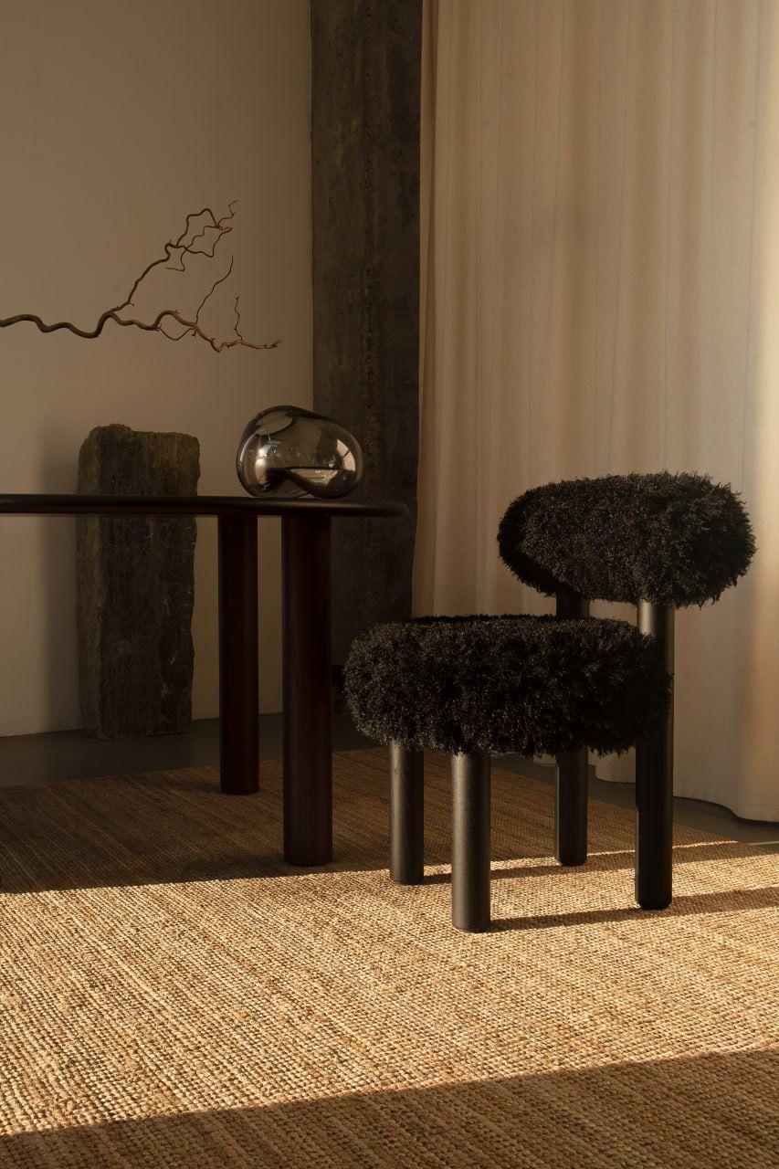 Contemporary Dining Chair 'Fluffy' by Noom, Gropius CS2, Black In New Condition For Sale In Paris, FR