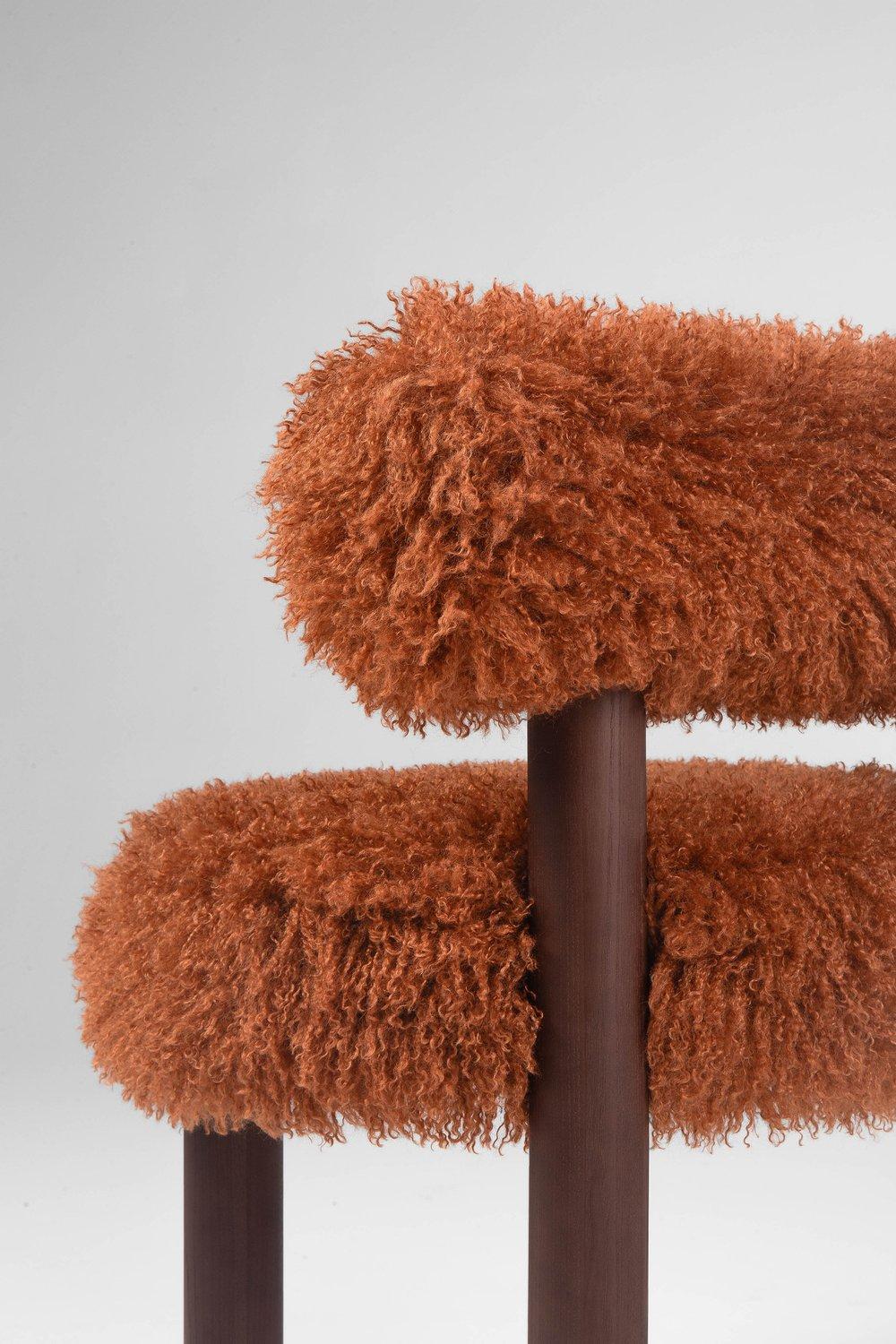 Sedia da pranzo Contemporary 'Fluffy' di NOOM, Gropius CS2, Arancione In condizioni Nuovo in vendita a Paris, IDF