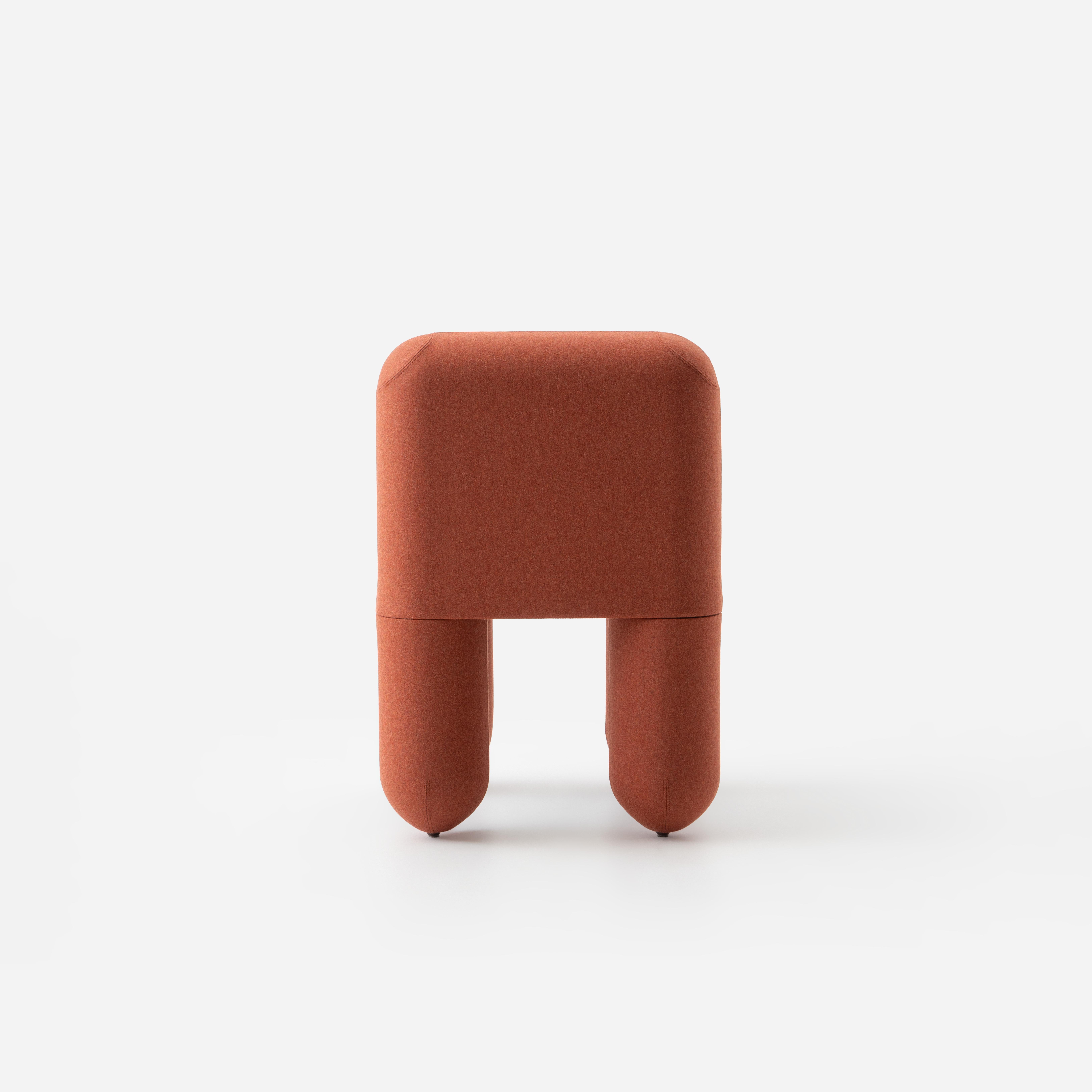 Sedia da pranzo contemporanea 'Hello' di Denis Sokolov x NOOM, arancione in vendita 4