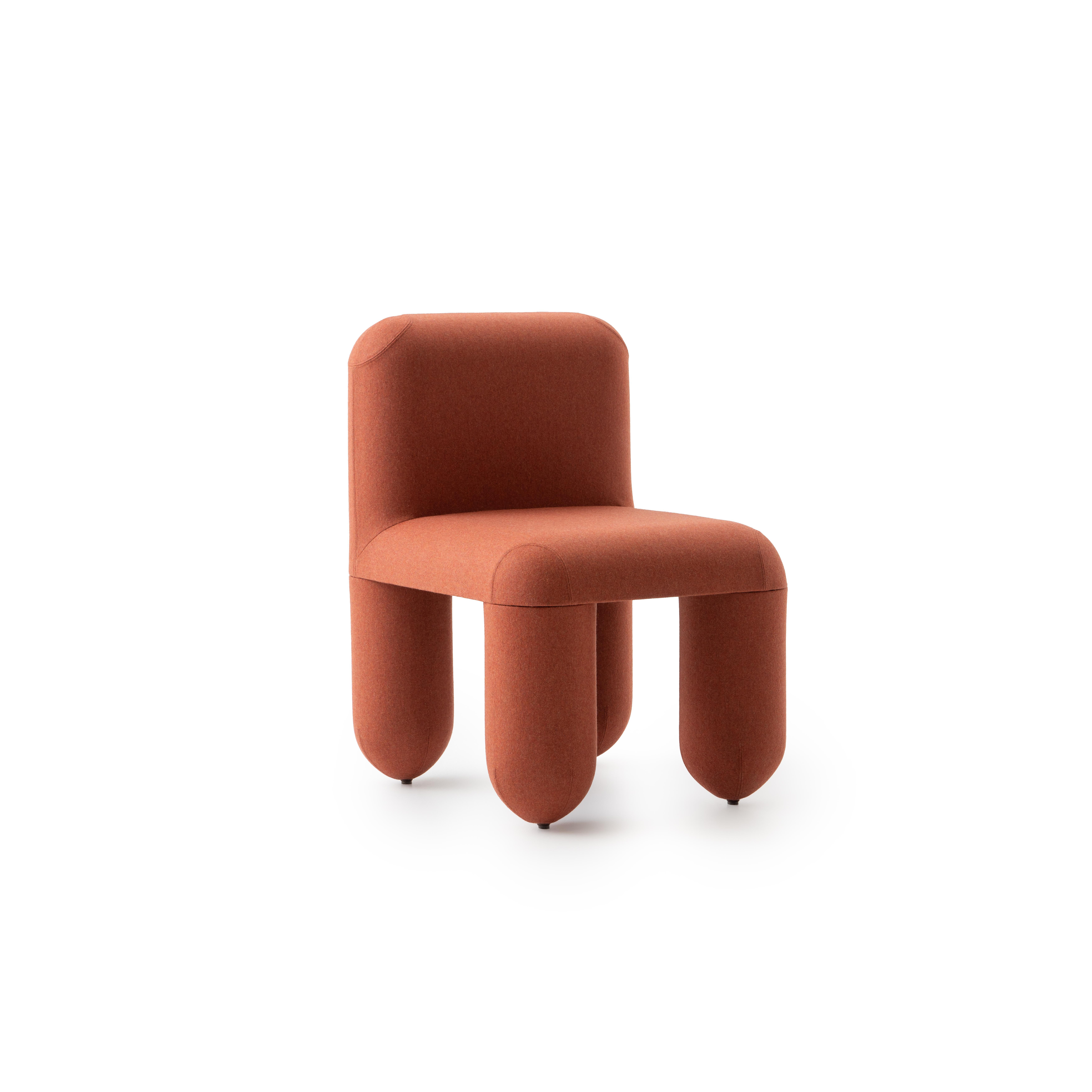 Ukrainian Contemporary Dining Chair 'Hello' by Denys Sokolov x Noom, Orange For Sale