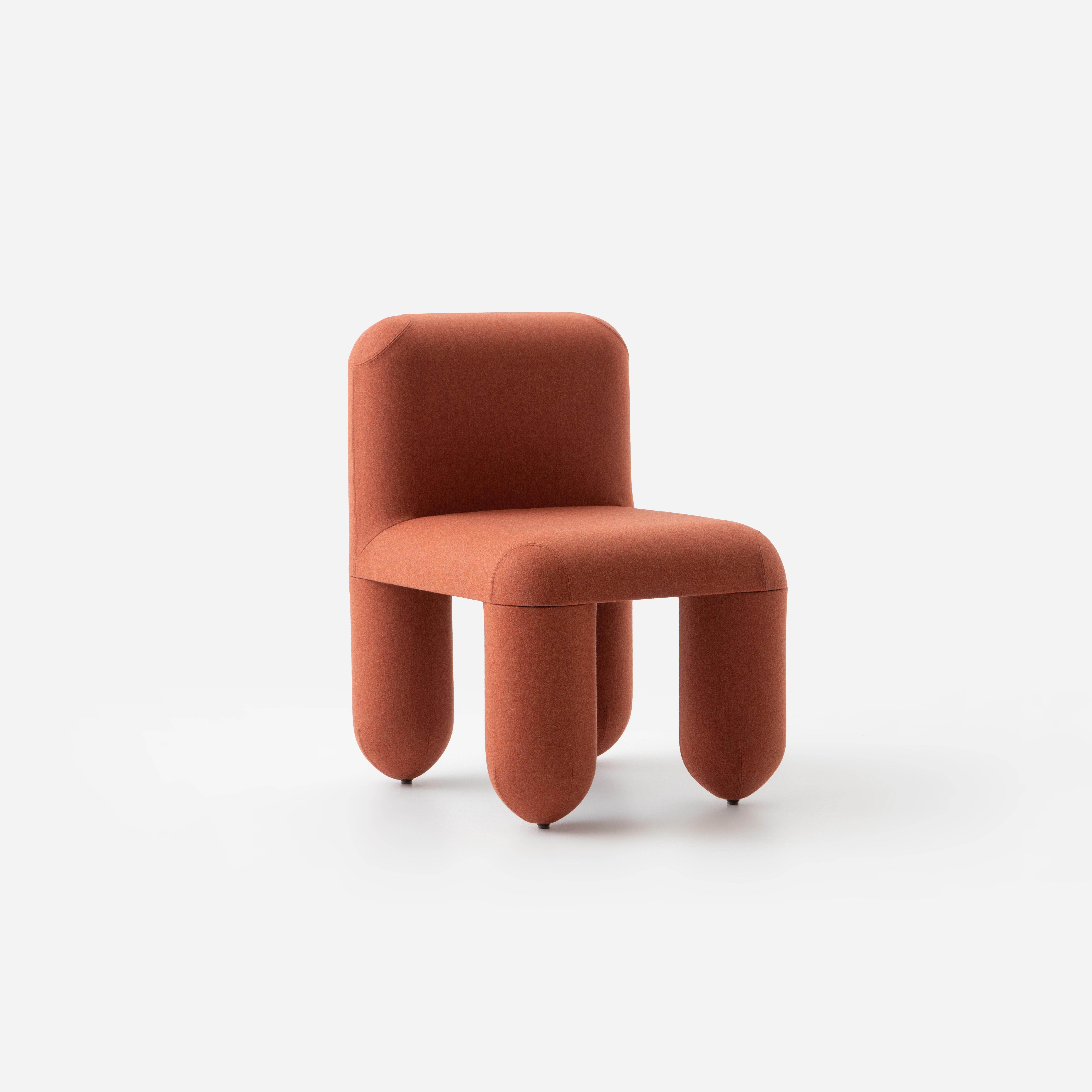 Contemporary Dining Chair 'Hello' by Denys Sokolov x Noom, Orange In New Condition For Sale In Paris, FR