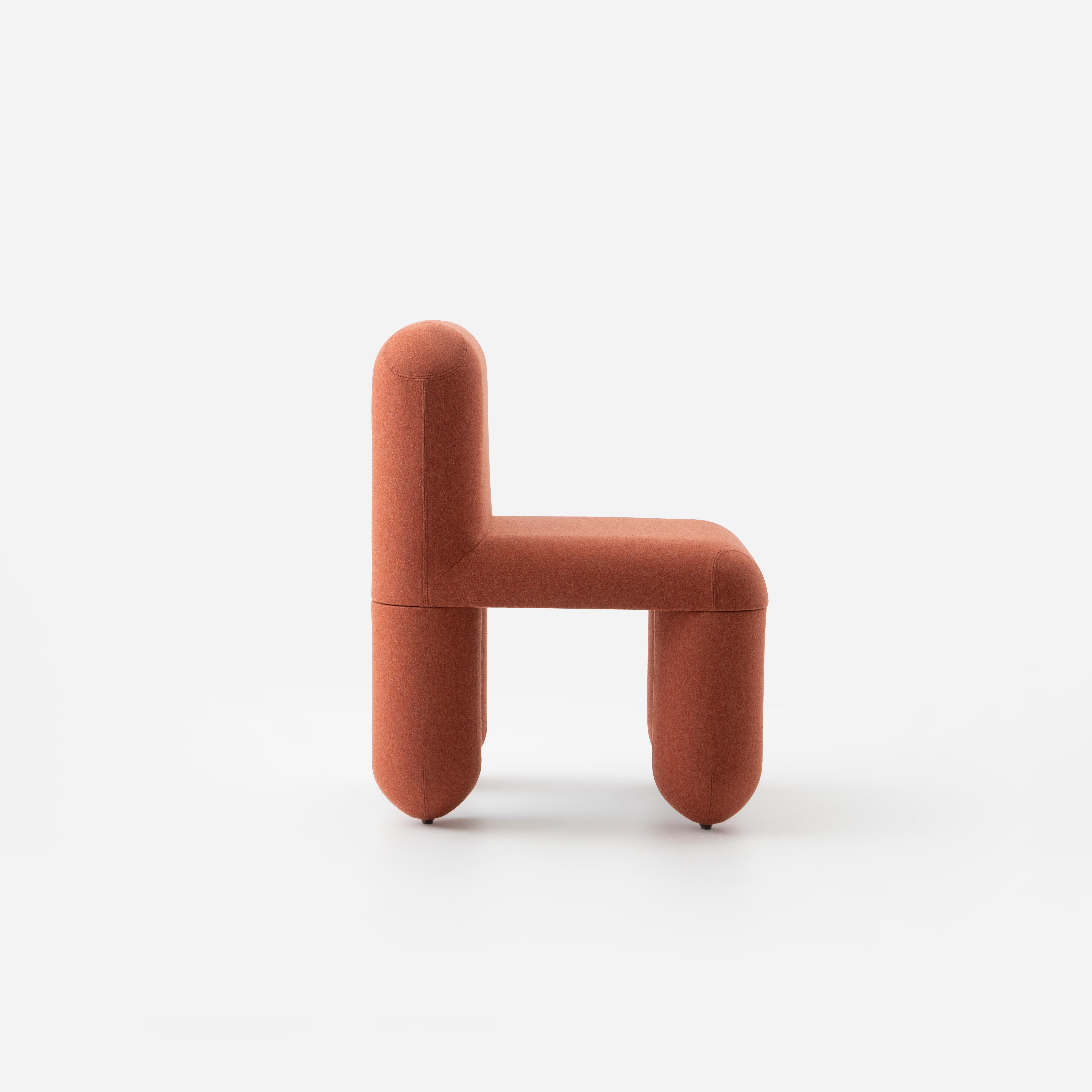 Sedia da pranzo contemporanea 'Hello' di Denis Sokolov x NOOM, arancione in vendita 2