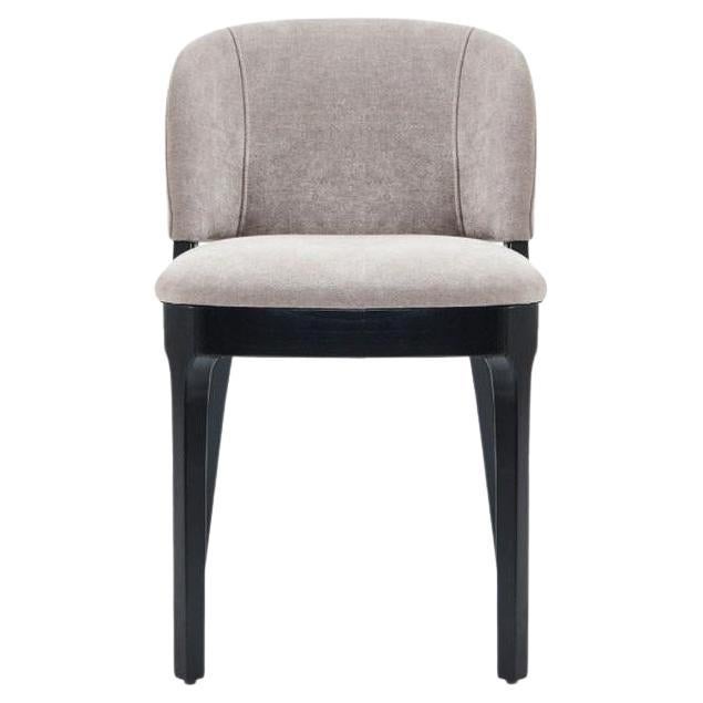 Very comfortable and sturdy, the right size and firmness with curved back for greater support. 
Upholstered in velvet in variety of colors as shown in the attached photos. 
This velvet is a contract grade velvet that is water repellent and stain