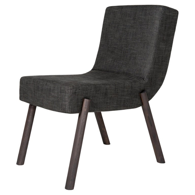 Contemporary Dining Chair in Dark Grey Oak For Sale