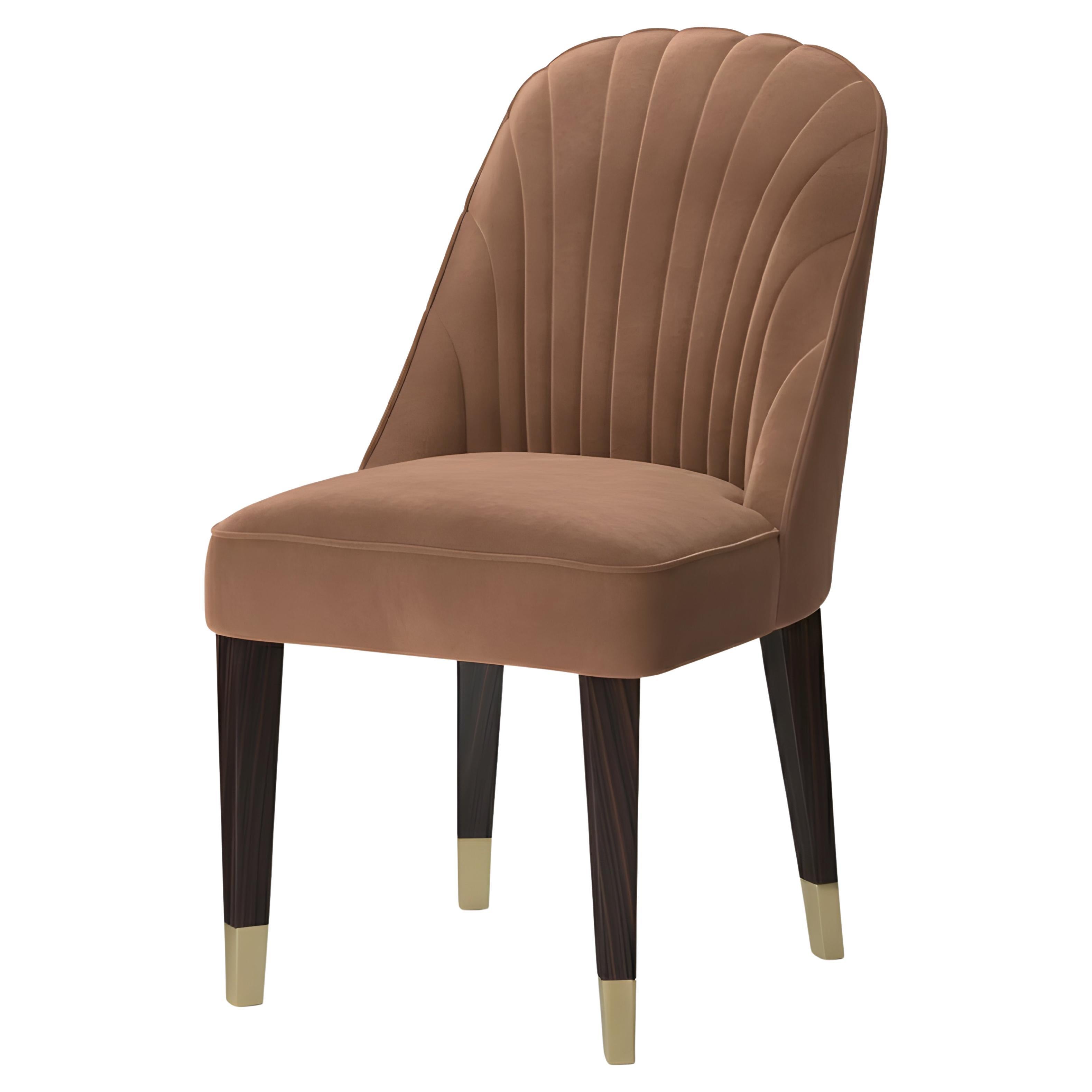 Sedia da pranzo contemporanea offerta in velluto verde