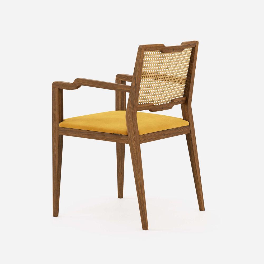 Contemporary Dining Chair in Matte Walnut 2