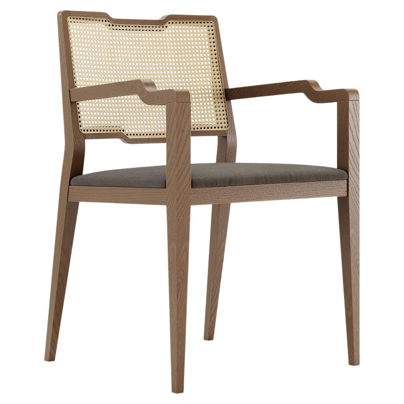 Contemporary Dining Chair in Matte Walnut