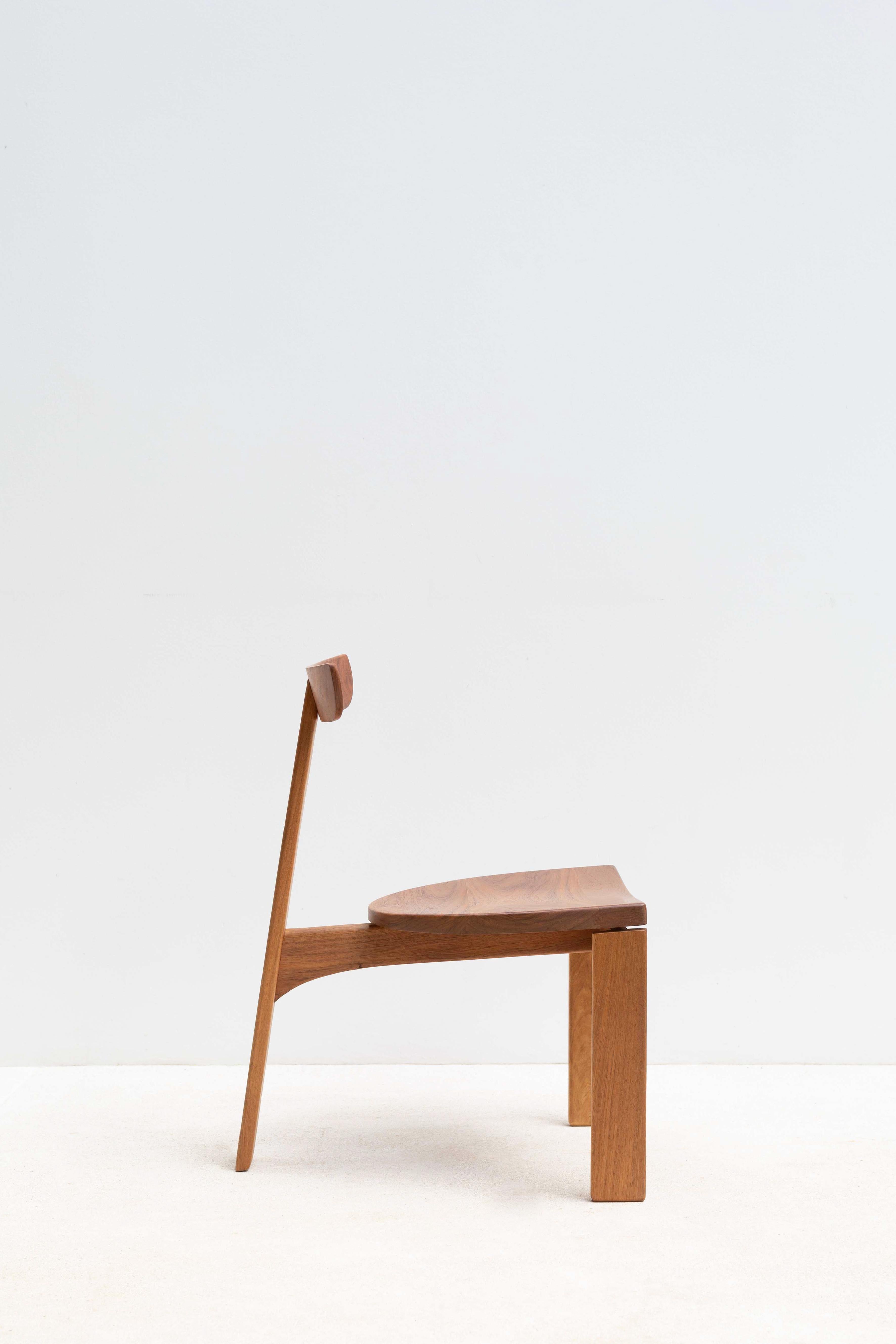 Modern Contemporary Dining Chair in Natural Solid Wood by Ania Wolowska For Sale