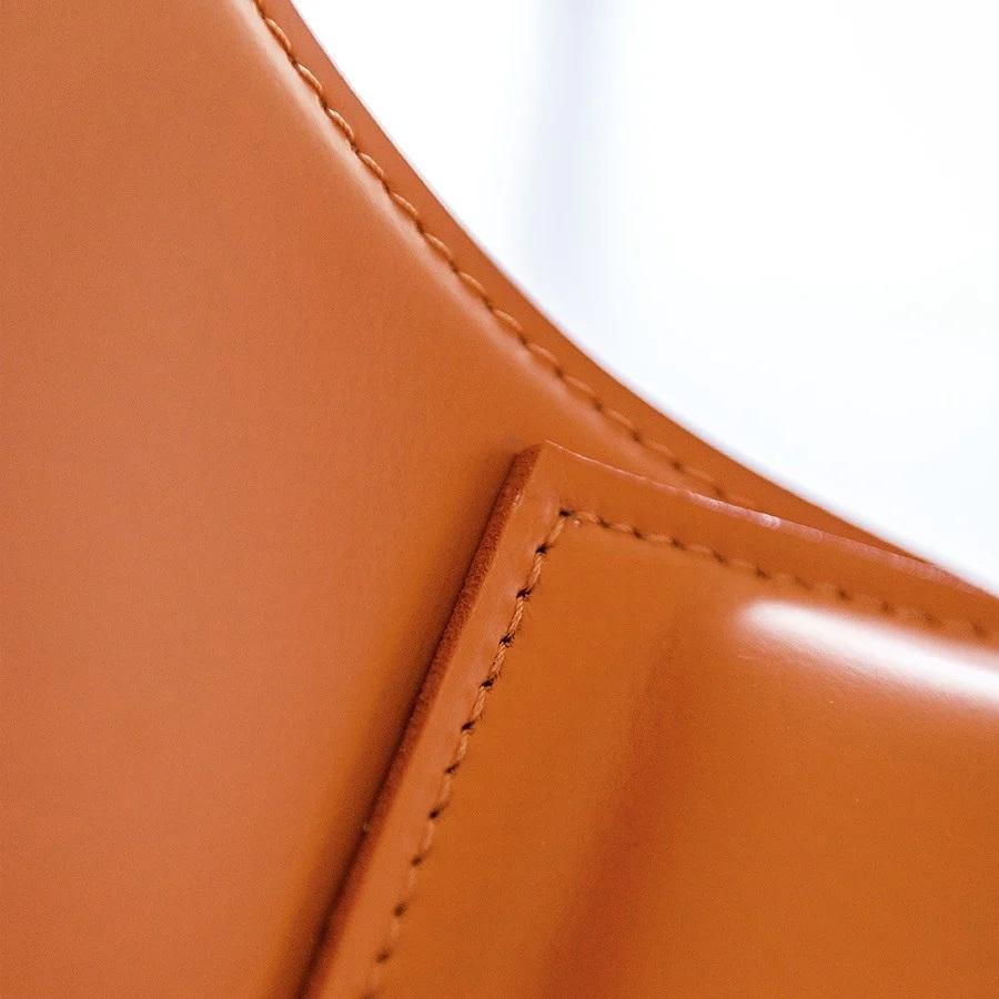 Modern Contemporary Dining Chair In Sled Base Offered In Leather For Sale