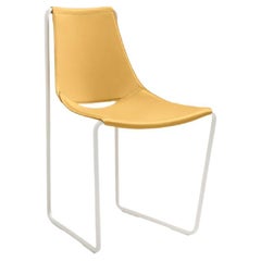 Contemporary Dining Chair In Sled Base Offered In Leather
