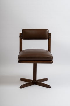 Chaise de salle à manger contemporaine en bois et cuir - Soma Chair by Marcela Cure