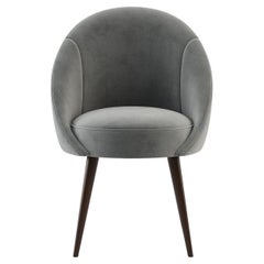 Contemporary Dining Chair, Lacquer / Velvet