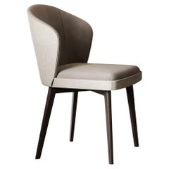 Contemporary Dining Chair With Curved Back