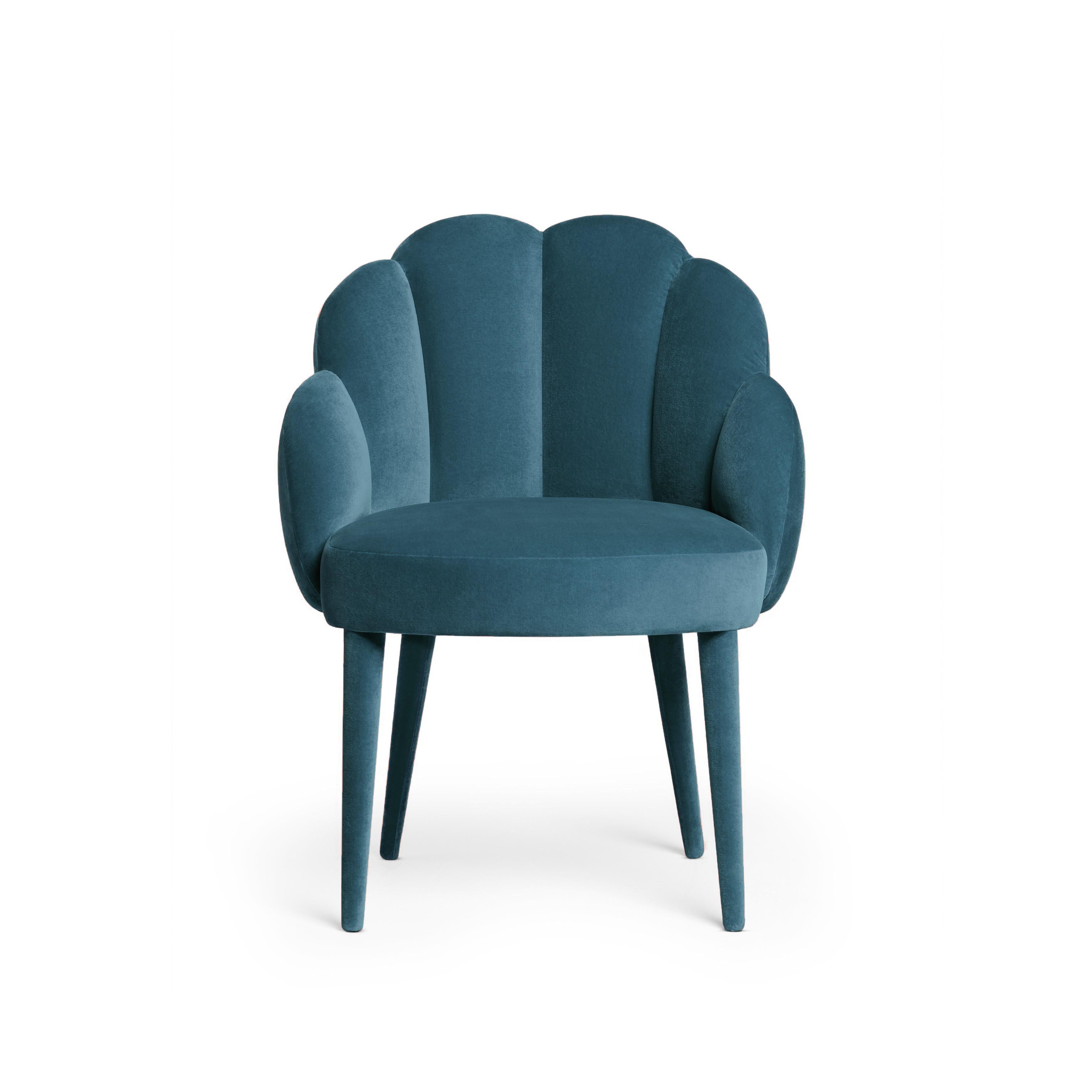Contemporary Dining Chair Offered in Velvet For Sale 7