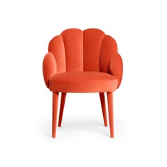 Contemporary Velvet Dining Chair by Munna Design Studio