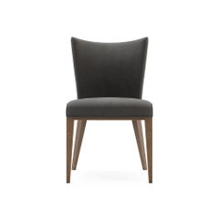 Sedia da pranzo contemporanea rivestita in velluto color mattone