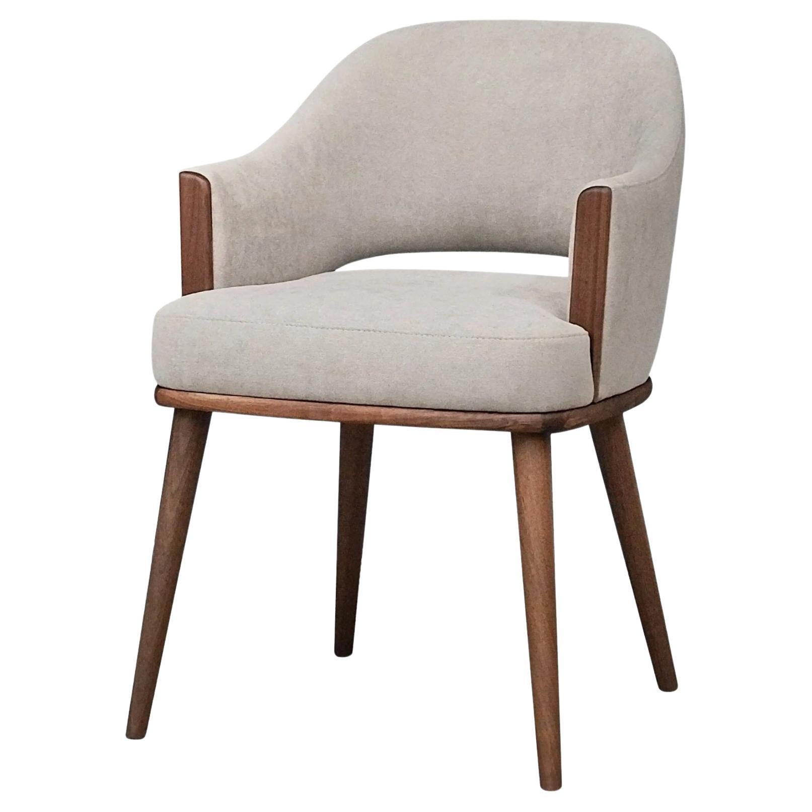 Silla de Comedor Contemporánea Tapizada en Terciopelo