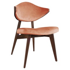 Contemporary Dining Chair Velvet Upholstered Chair Designed by Sergio Prieto