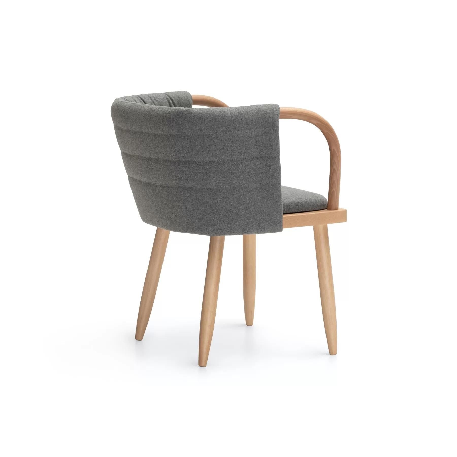 curved wooden chair