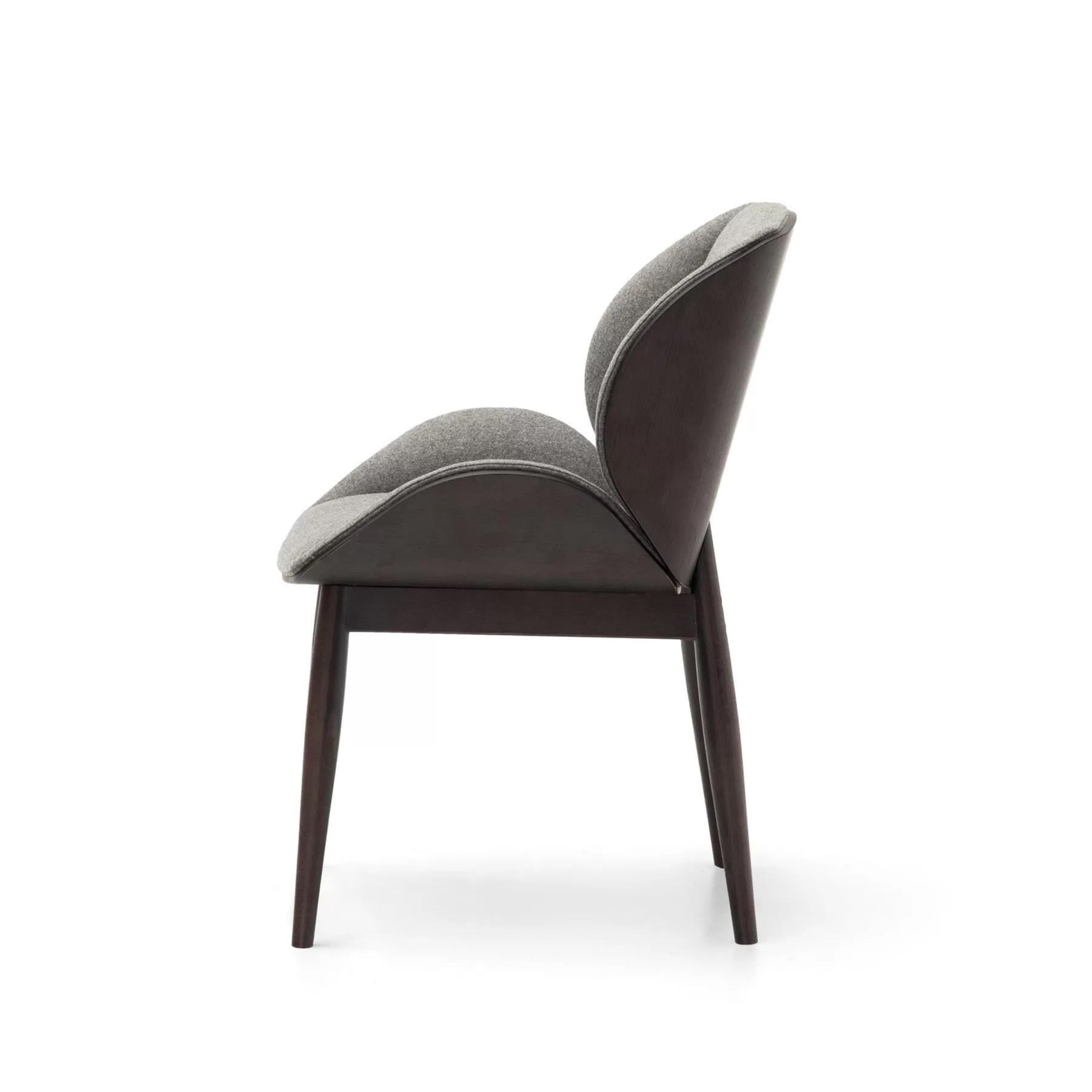 Contemporary Dining Chair mit ergonomischer Rückenlehne aus Laminat (Moderne) im Angebot