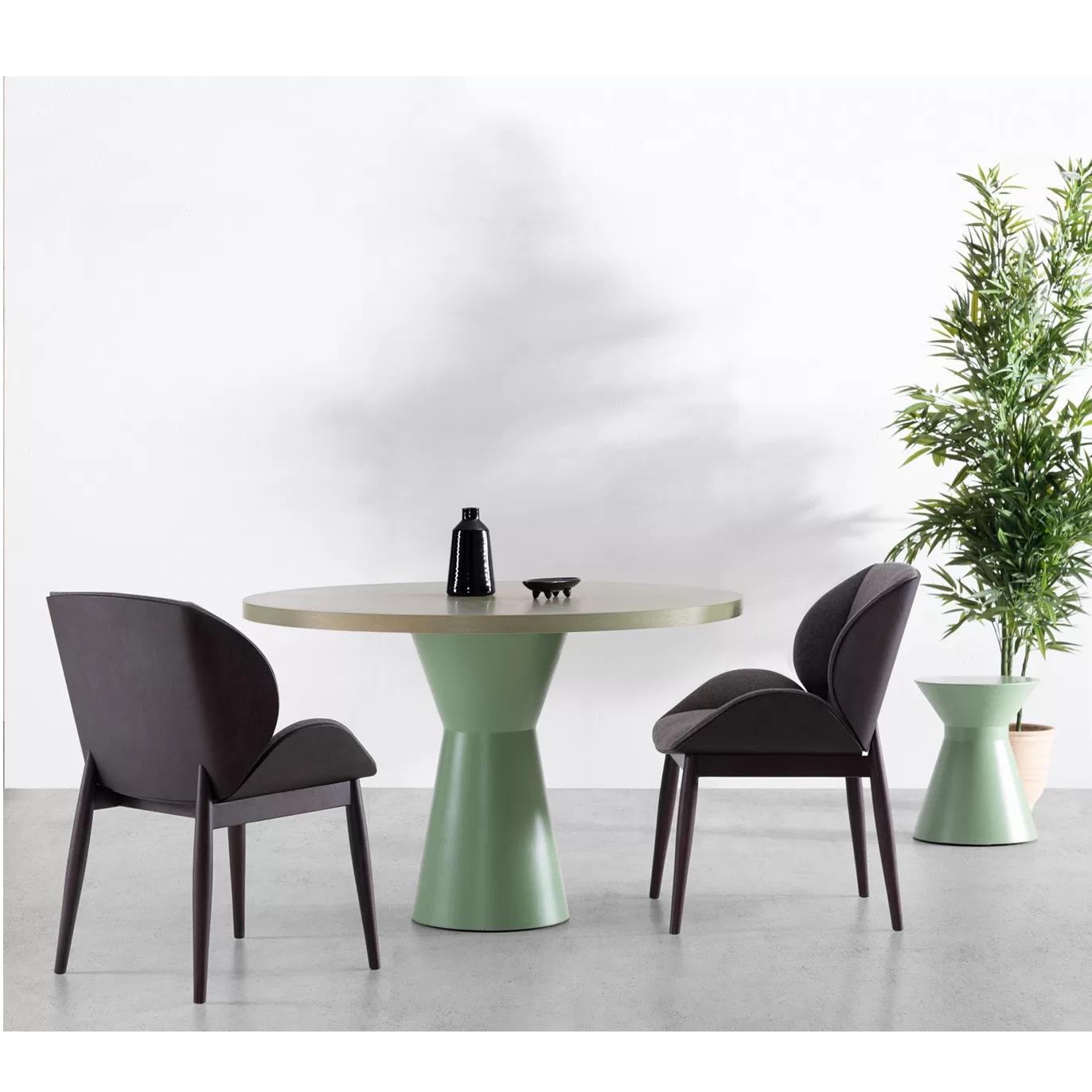 Contemporary Dining Chair mit ergonomischer Rückenlehne aus Laminat (Handgefertigt) im Angebot