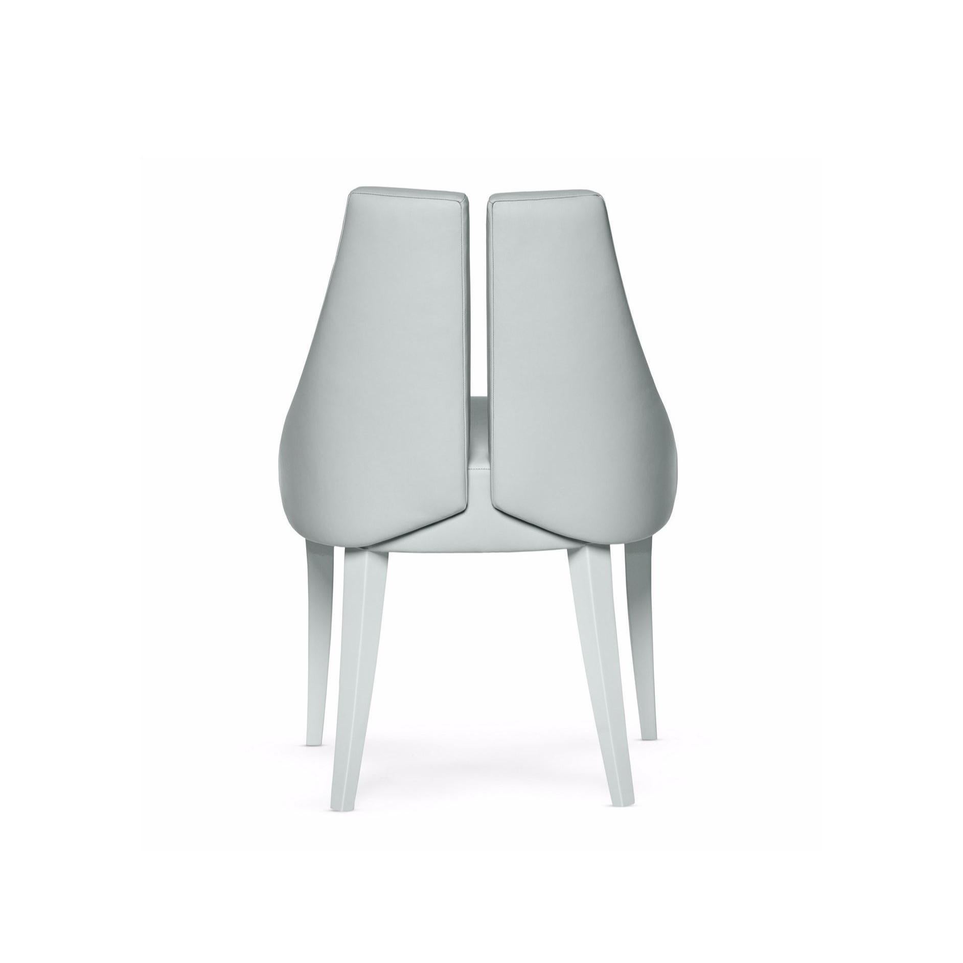 Modern Contemporary Dining Chair w/ Seaming Details For Sale