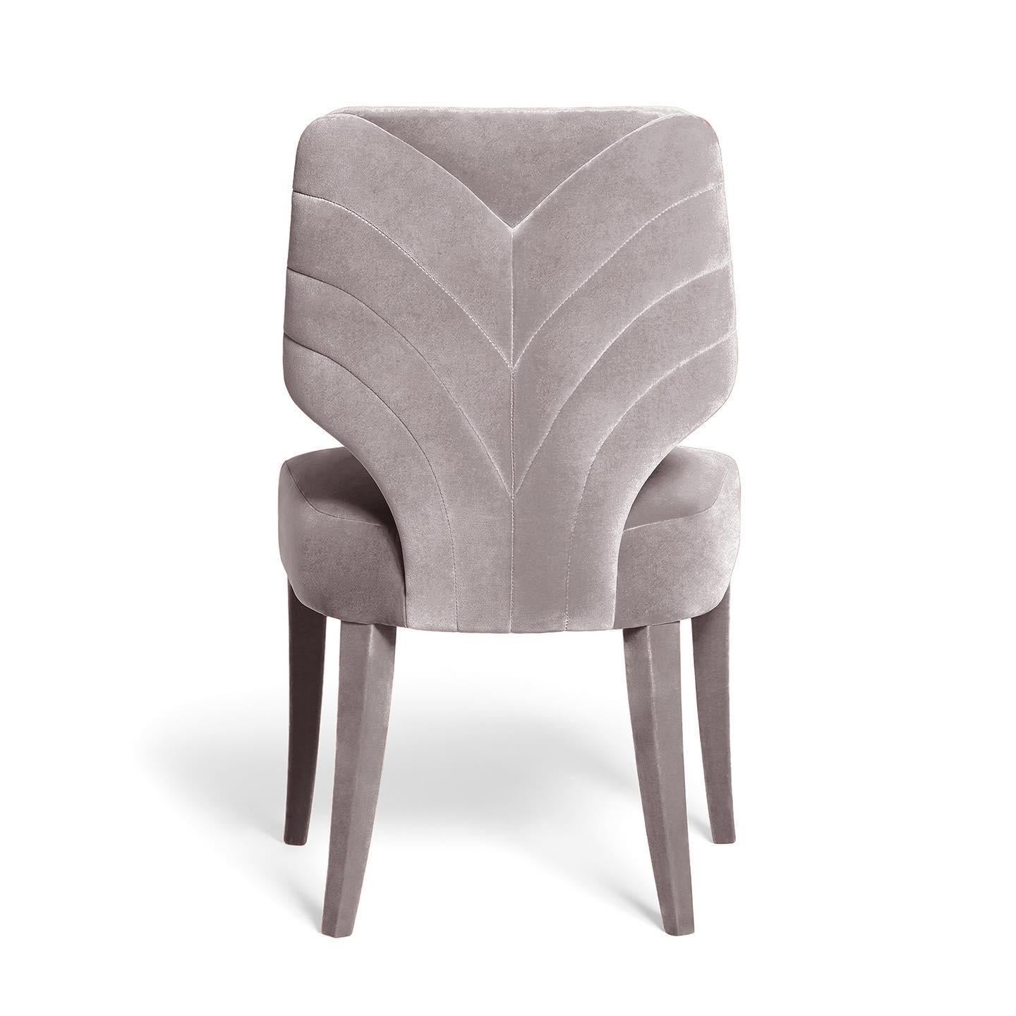 Contemporary Dining Chair with Seaming Details on the Back For Sale 2