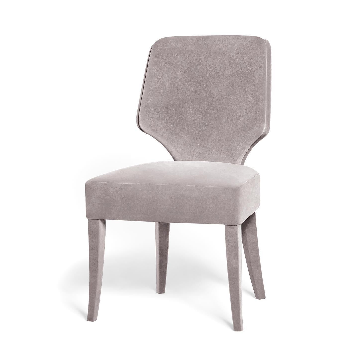 Contemporary Dining Chair with Seaming Details on the Back For Sale 3