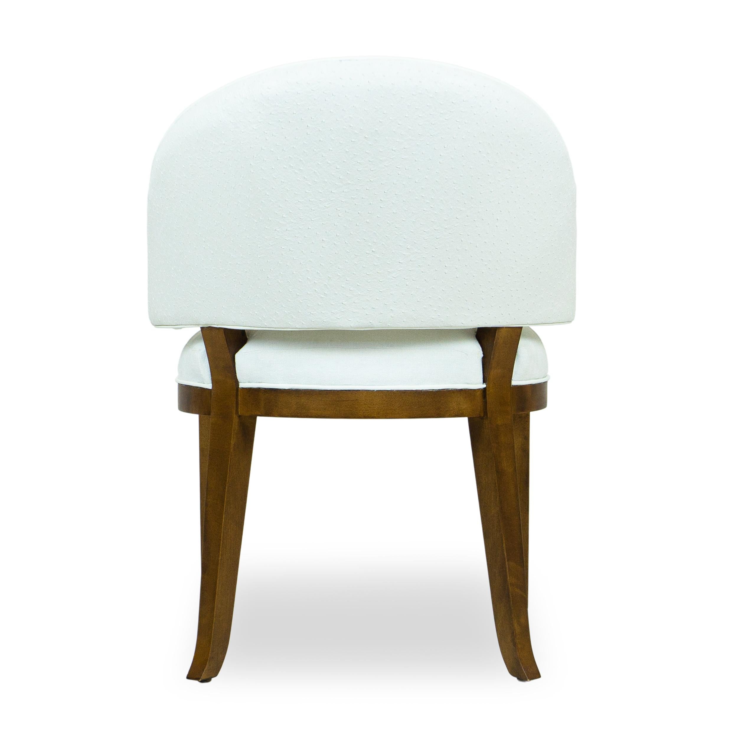 Contemporary Dining Chair with Bucket Back, Built to Order For Sale 2