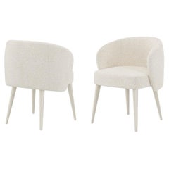 Silla de Comedor Contemporánea con Respaldo Curvo y Patas Lacadas Brillantes