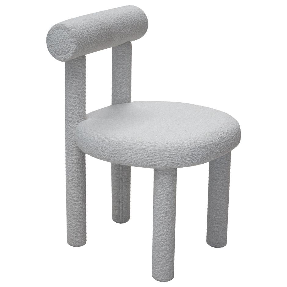 Contemporary Dining Chair mit minimalistischer Ästhetik, wasserabweisender Boucle'. (Portugiesisch) im Angebot