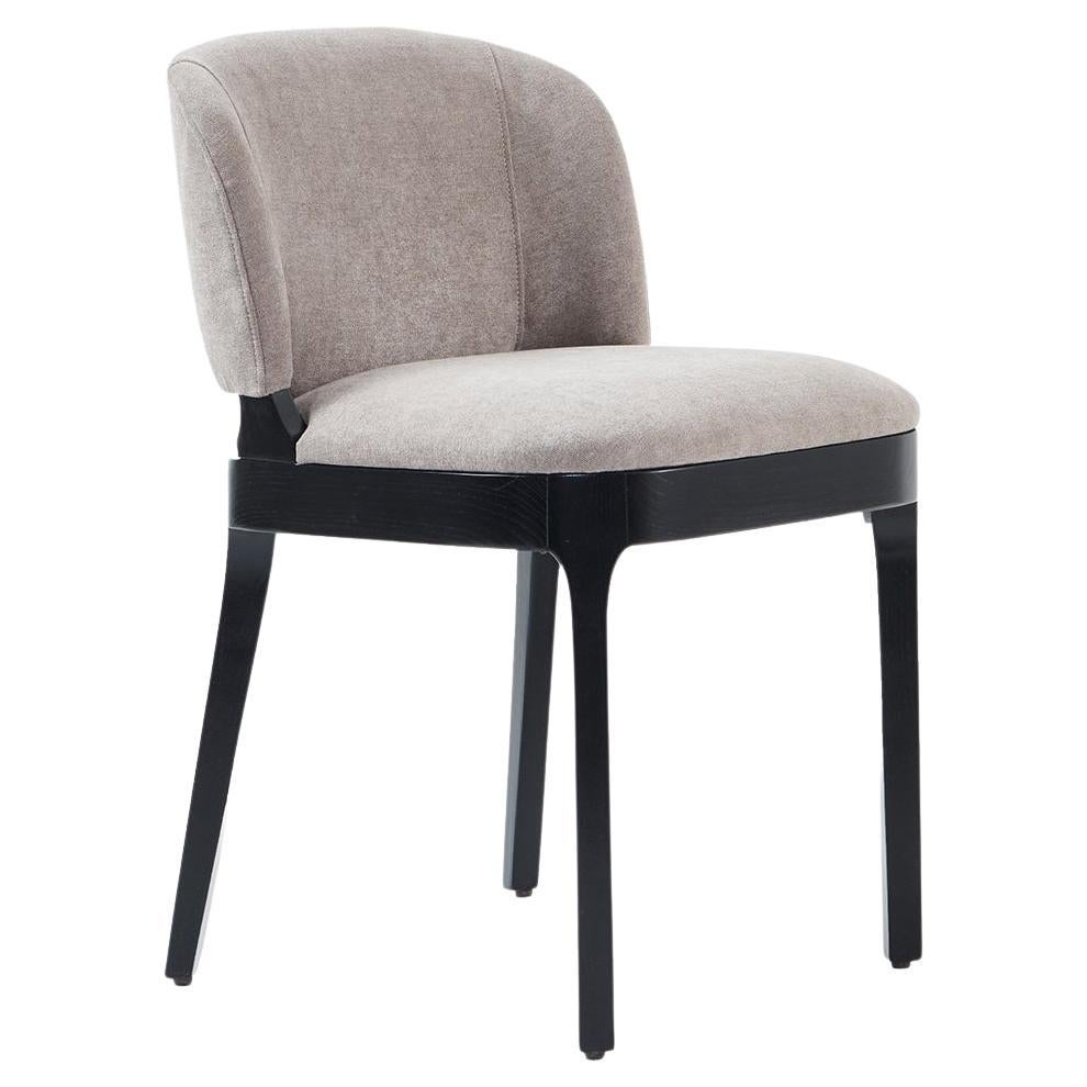 Very comfortable and sturdy, the right size and firmness with curved back for greater support. 
Upholstered in atmosphere grey velvet. It has a very soft alpaca wool look and feel.
Frame in natural oak.
Handcrafted in Portugal.
Frame also available