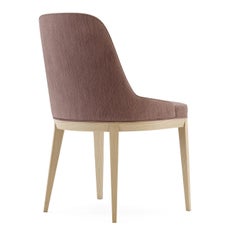 Contemporary Dining Chairs Upholstered in Green Velvet, Set of 8