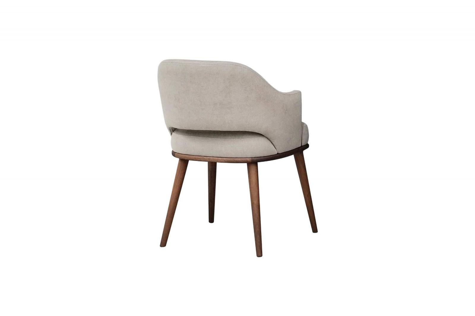 Modern Contemporary Dining Chairs Upholstered in Velvet, Set of 10 For Sale