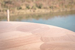 Variazioni dining and living table, in oak wood by NaessiStudio for Medulum