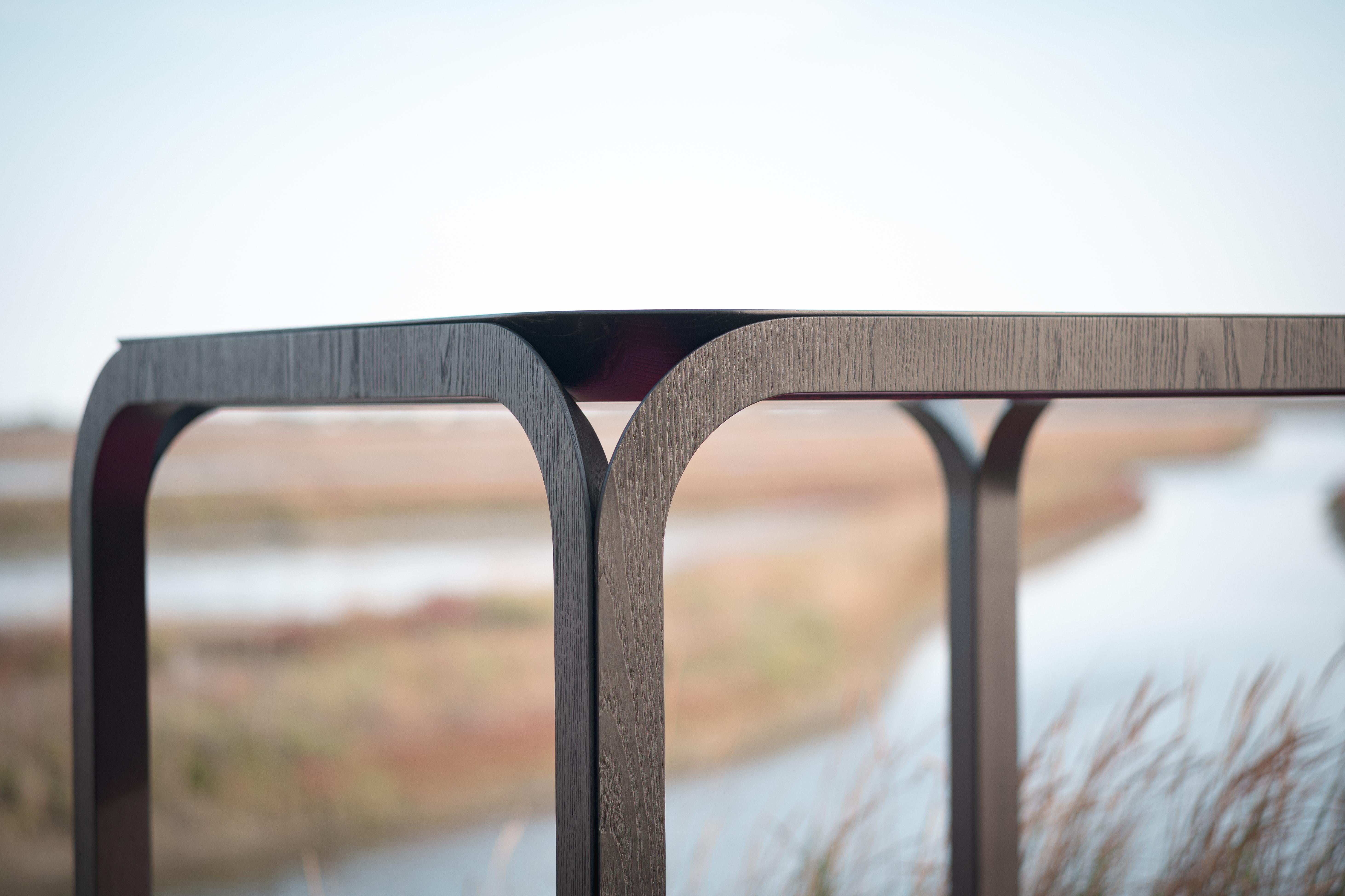 Italian Acquabella dining table, in canaletto walnut by Viviana De Grandi for Medulum For Sale