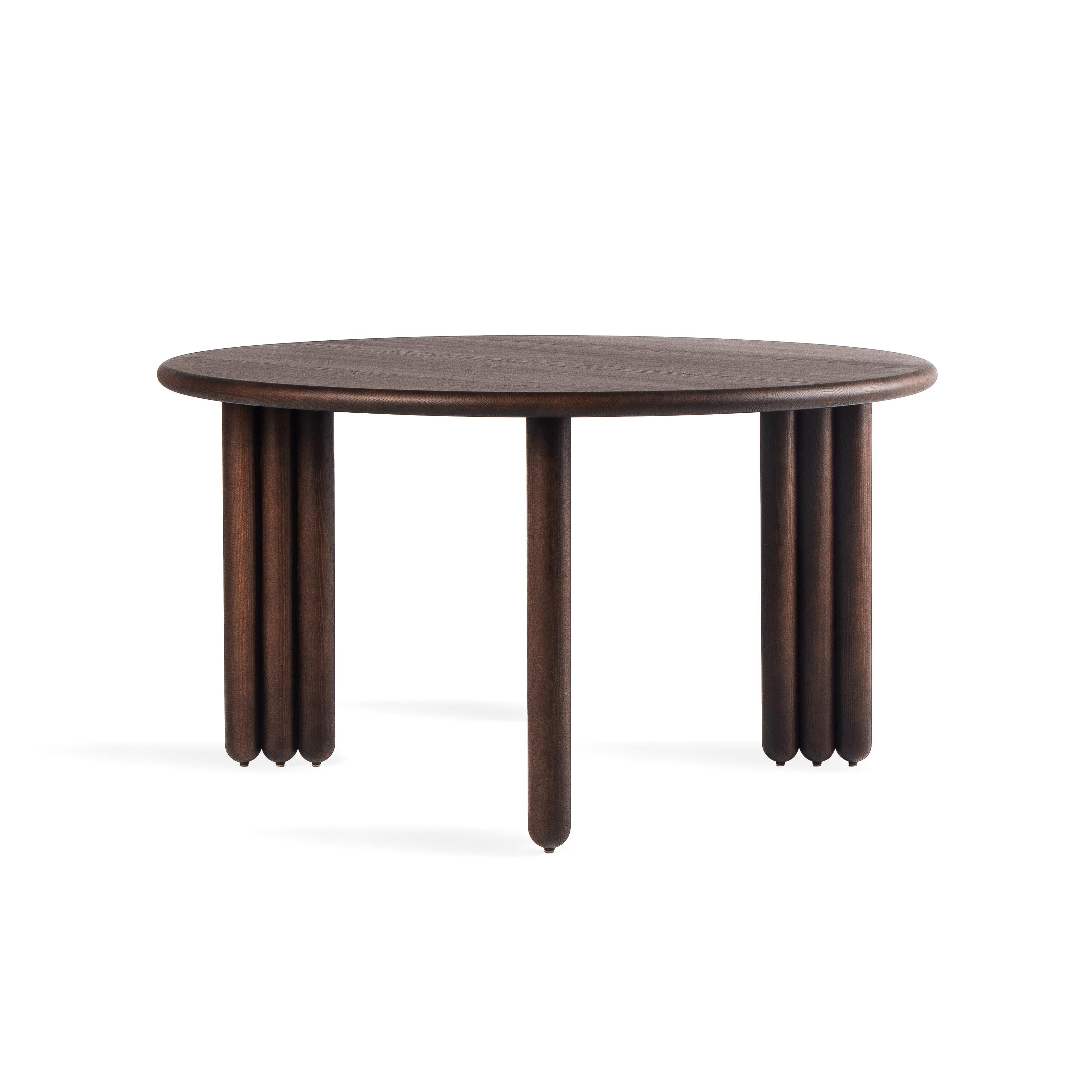 Metal Contemporary Dining Round Table 'Flock' by Noom, 140 cm For Sale