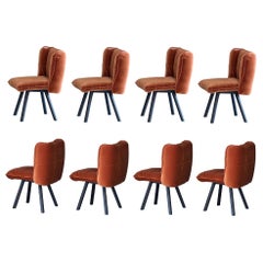 Contemporary Dining Set of 8 Chairs Crafted from American Oak