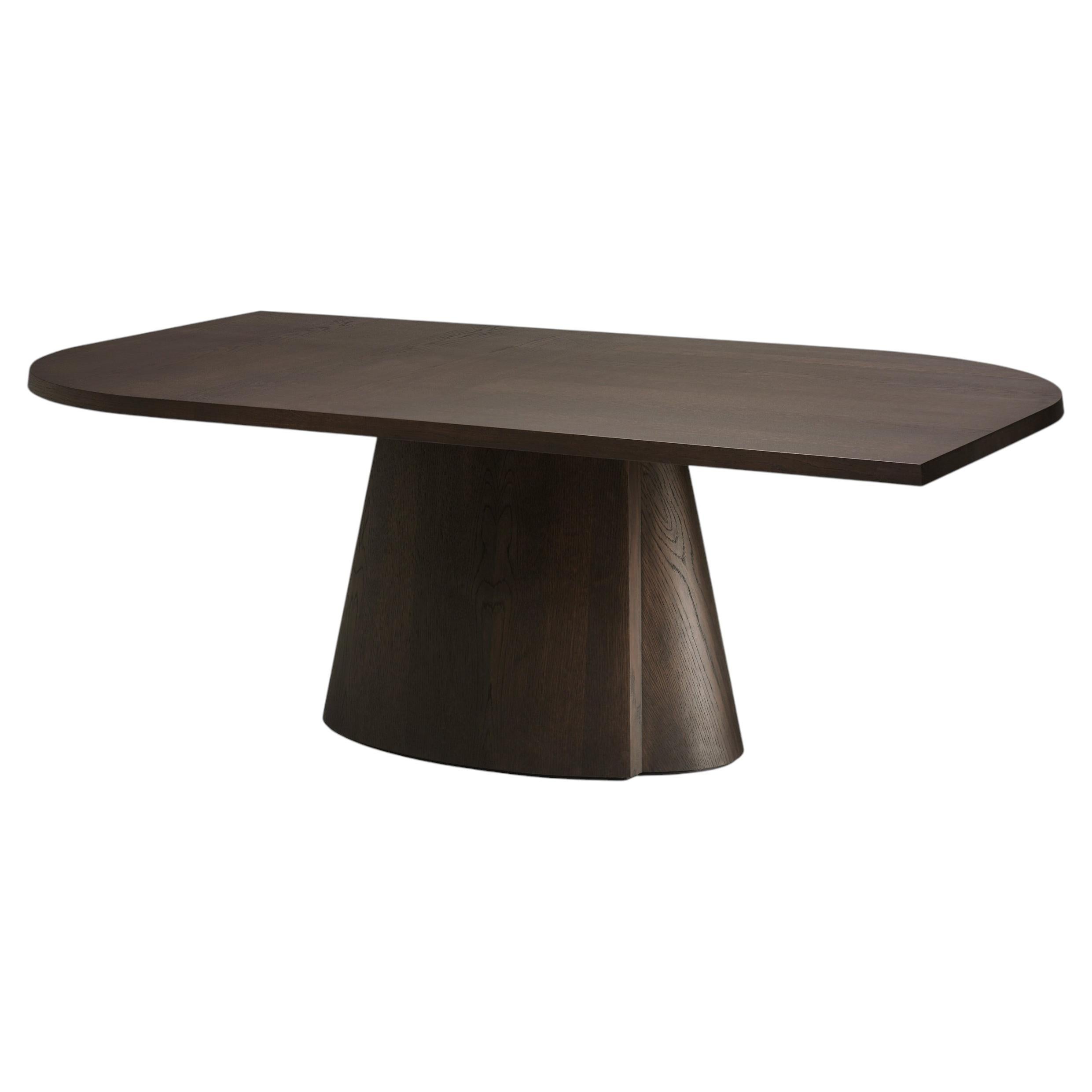 Moderner Esstisch „Alter“ von LINTELOO, 220 × 130, Eiche „Dark Ebony“ im Angebot