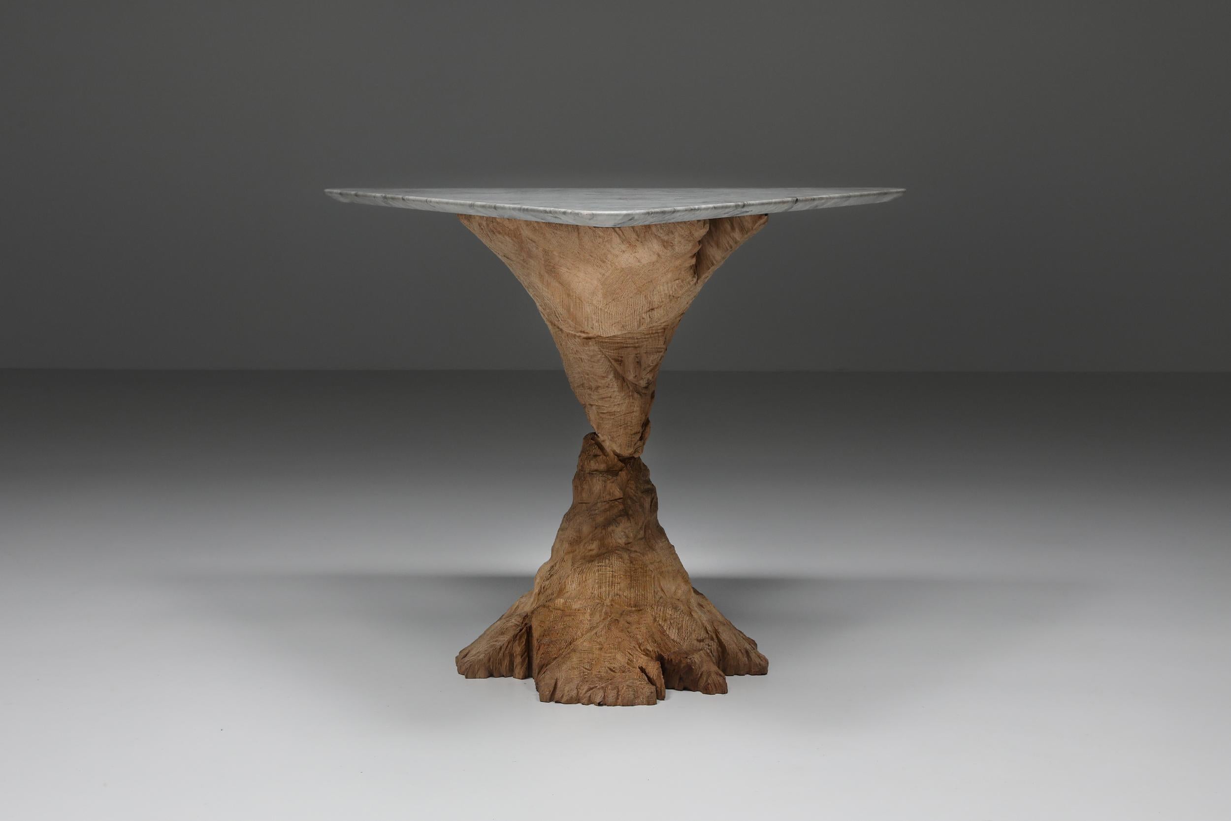 Organic Modern Contemporary Side Table by Lionel Jadot 'Little Bear Grinder' Belgian Design For Sale