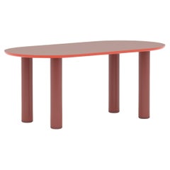 Mesa de comedor contemporánea «Eclipso», de Jaime Hayon, 190, rojo óxido y granate