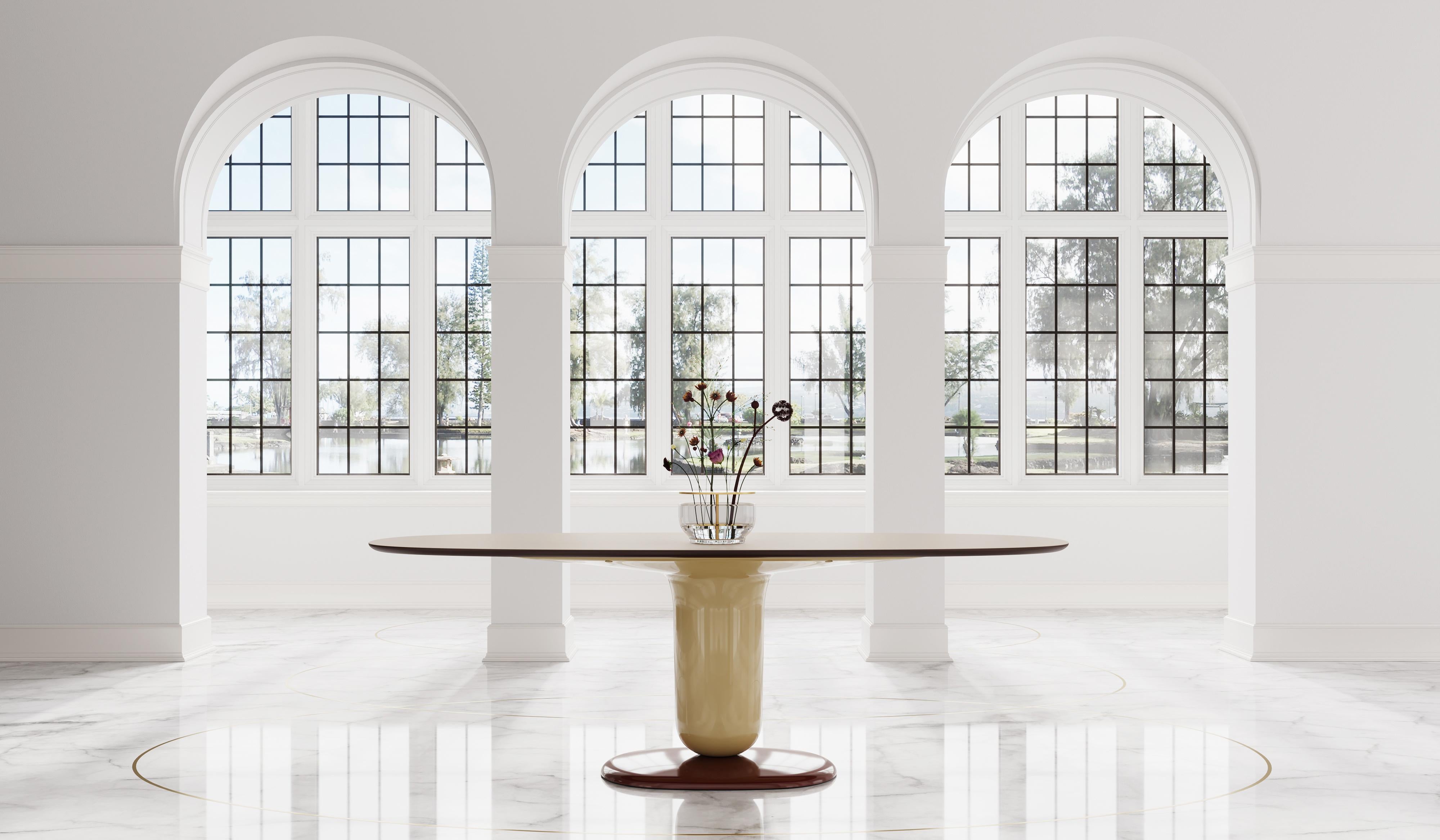 Contemporary Dining Table 'Explorer' by Jaime Hayon, 190 cm, Ivory, Top Fenix  For Sale 2
