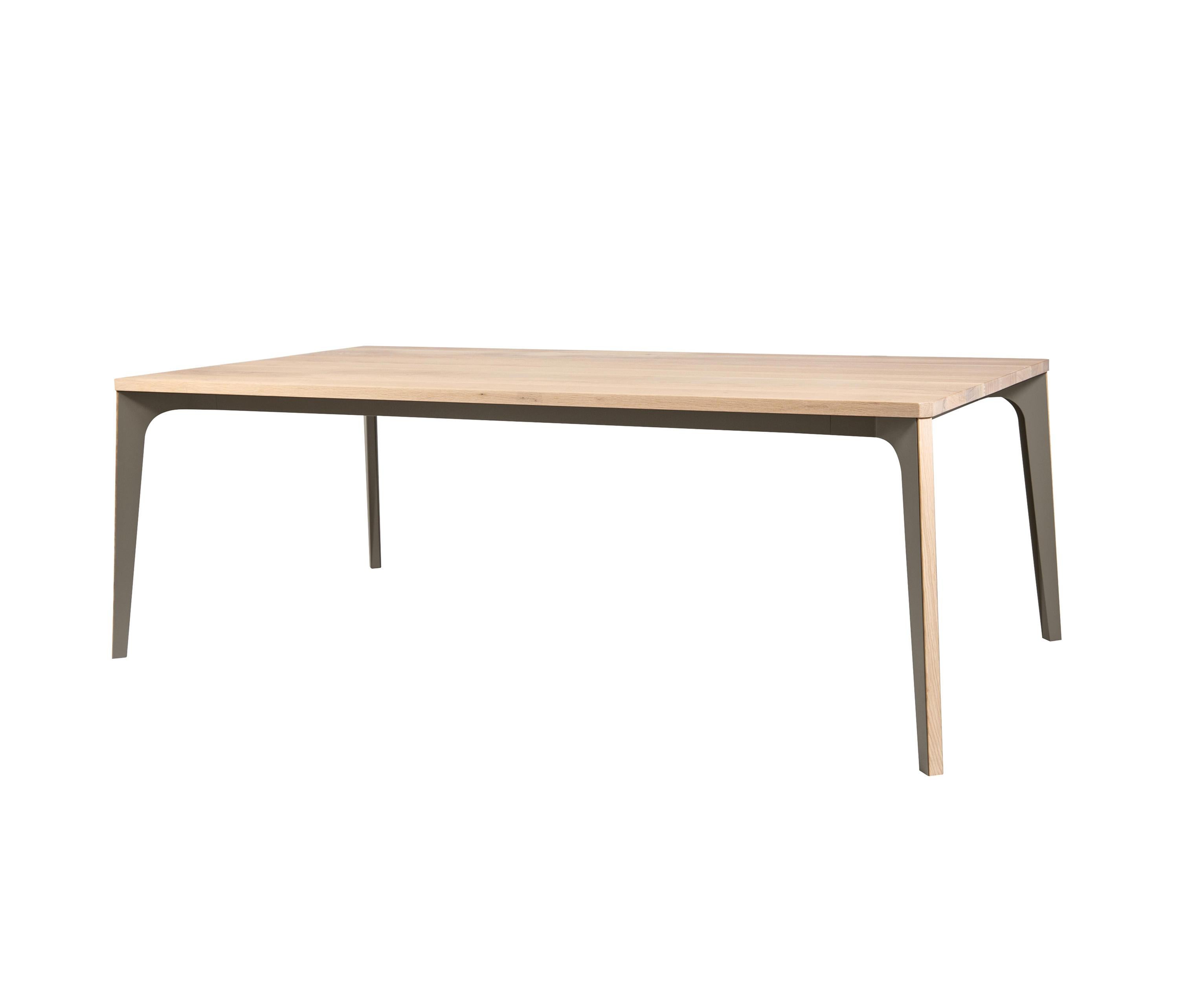Contemporary Dining Table in Lacquered Metal and Oak For Sale 5