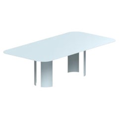 Contemporary Dining Table 'INDIA L' by RIPA, Light Blue