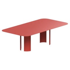 Contemporary Dining Table 'INDIA L' by RIPA, Red