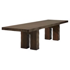 Contemporary Dining Table 'Iwa' by LINTELOO, 240-96, Dark Ebony Oak
