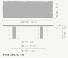 Contemporary Dining Table 'Iwa' by LINTELOO, 280-96, Dark Ebony Oak