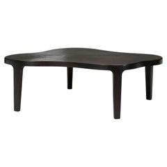 Contemporary Dining Table 'Isola' by LINTELOO, 242-166 Anthracite Oak w/ rings