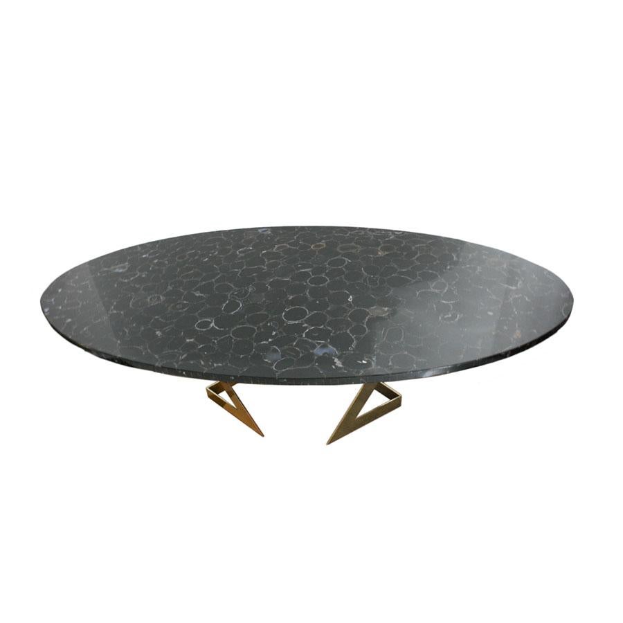 Mid-Century Modern Contemporary Dining Table Made of Agates Designed by L.A. Studio For Sale