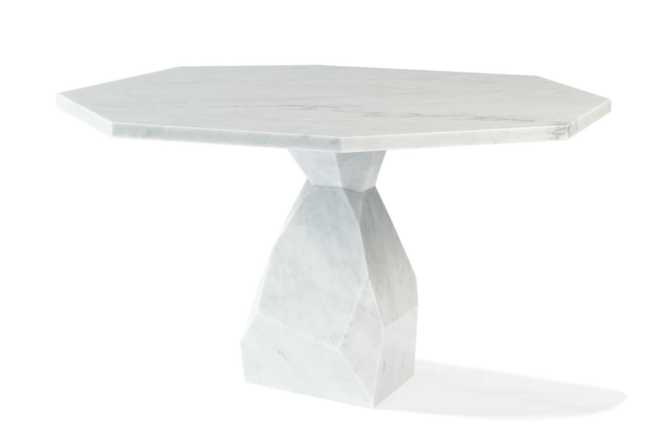 Encapsulating the commanding presence of Nature, this dining table is a bold design statement. Made from a single block of marble.
Marble: Carrara, Negro Marquina, Estremoz or Estremoz Rose  in polished finishing.
Size can be customized to fit your